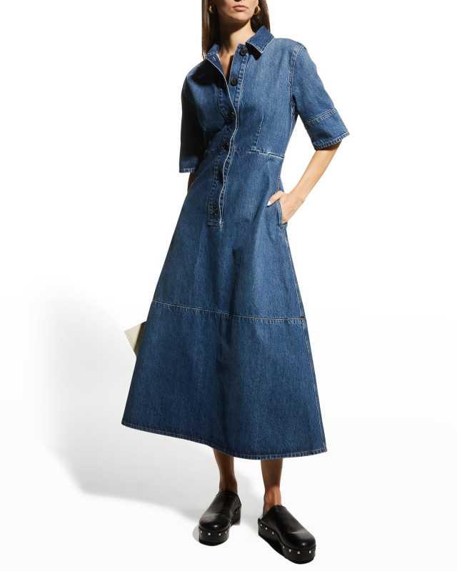 Denim Midi Shirtdress